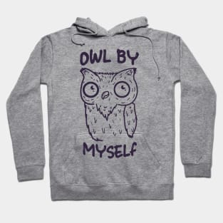 Owl By Myself Hoodie